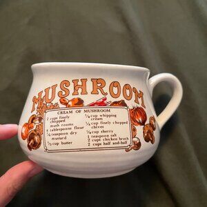 Vintage Mushroom Soup Recipe Cup (made in Taiwan)